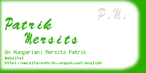 patrik mersits business card